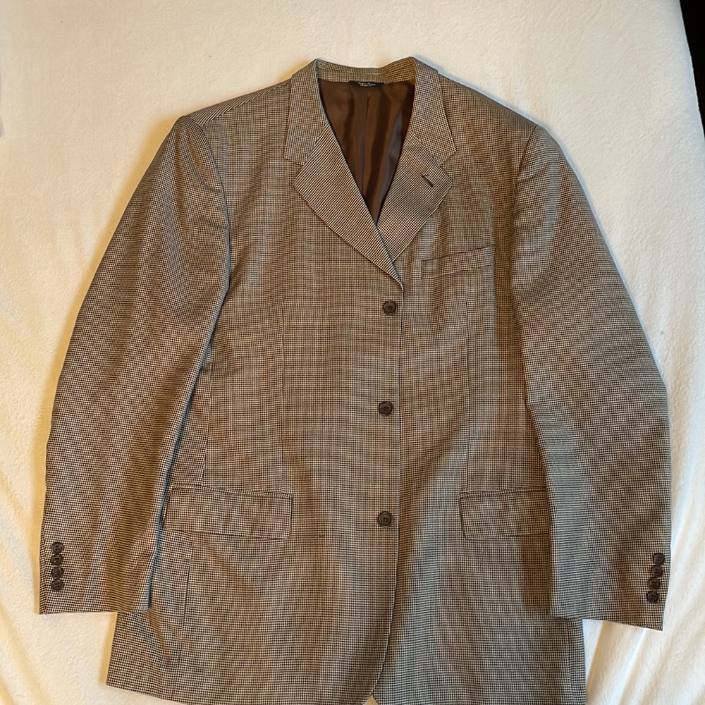 Marco Biella 3-button, 100% wool 46L sport coat